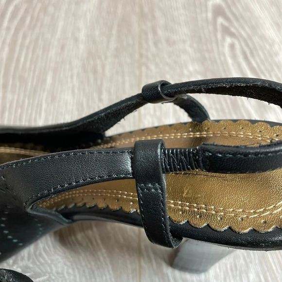 NWOT Seychelles Black Leather Slingback Pumps Heels 7.5 - Picture 15 of 16